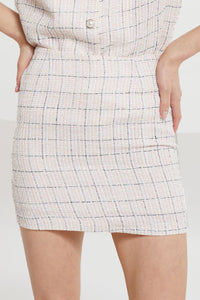 Hadassah Plaid Tweed Skirt by STORETS