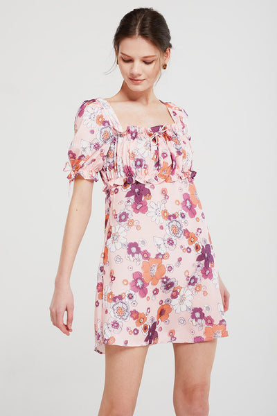 Iris Cutout Back Floral Dress