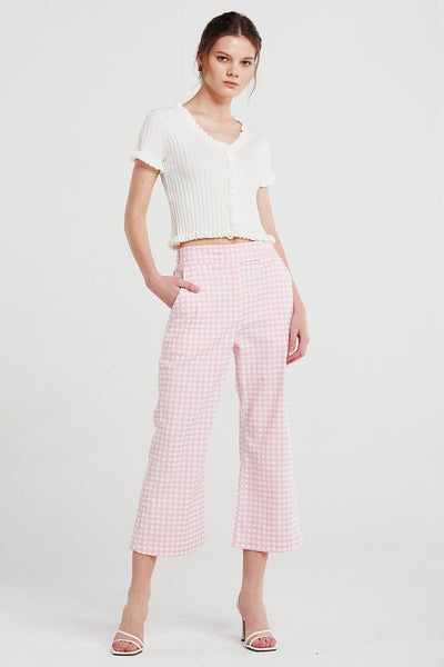 Eva Gingham Bootcut Pants