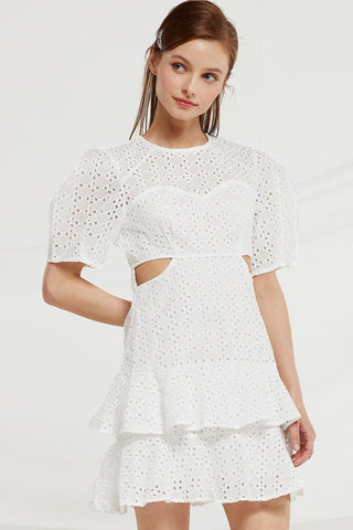 Annabel Eyelet Cutout Dress by STORETS