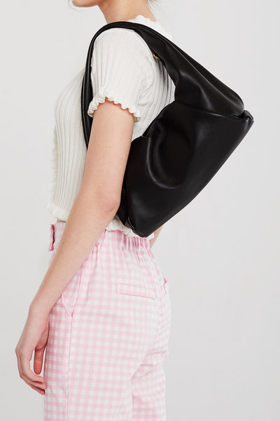 Ruched Detail Pleather Bag