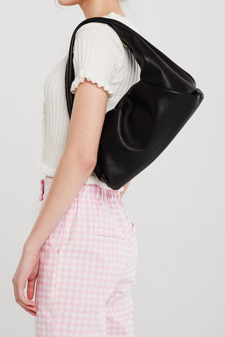 Ruched Detail Pleather Bag