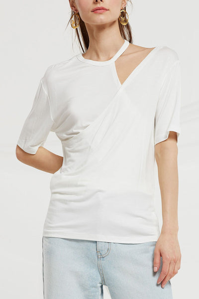 Aviana Choker Neck Wrap T-shirt