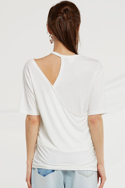 Aviana Choker Neck Wrap T-shirt