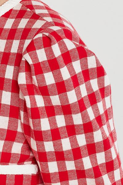 Alexa Gingham Cropped Jacket