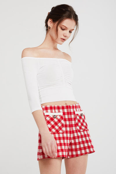 Ellie Ruched Front Cropped Top