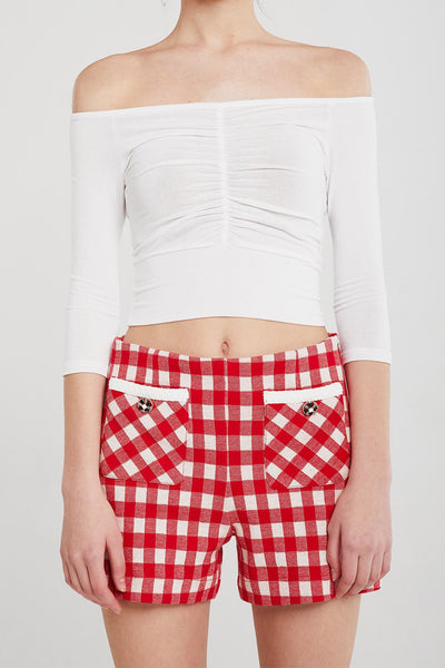 Ellie Ruched Front Cropped Top