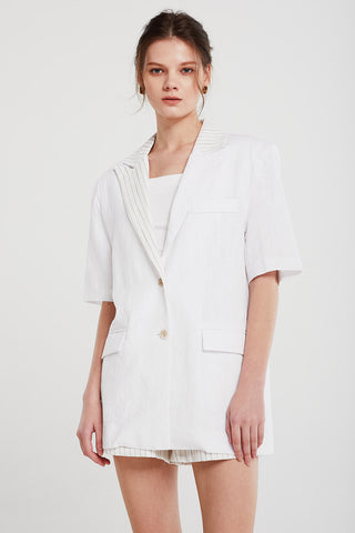 Sophie Striped Linen Jacket