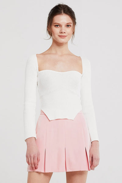 Clara Bustier Ribbed Knit Top