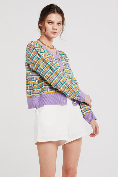 Olivia Contrast Trim Knitted Cardigan