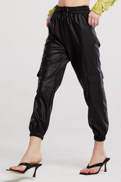 Emery Pleather Joggers