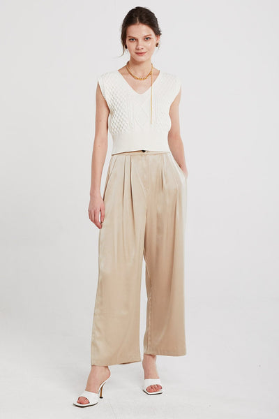 Elena Pintuck Flare Leg Pants