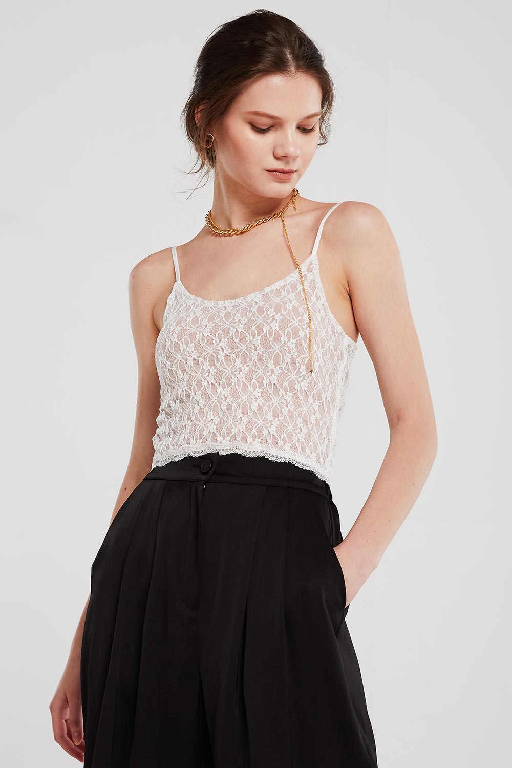 Rose Lace Cami Top