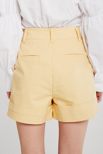 Josephine Cuffed Hem Pintuck Shorts