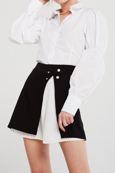 Gianna Pleated Overlay Skirt