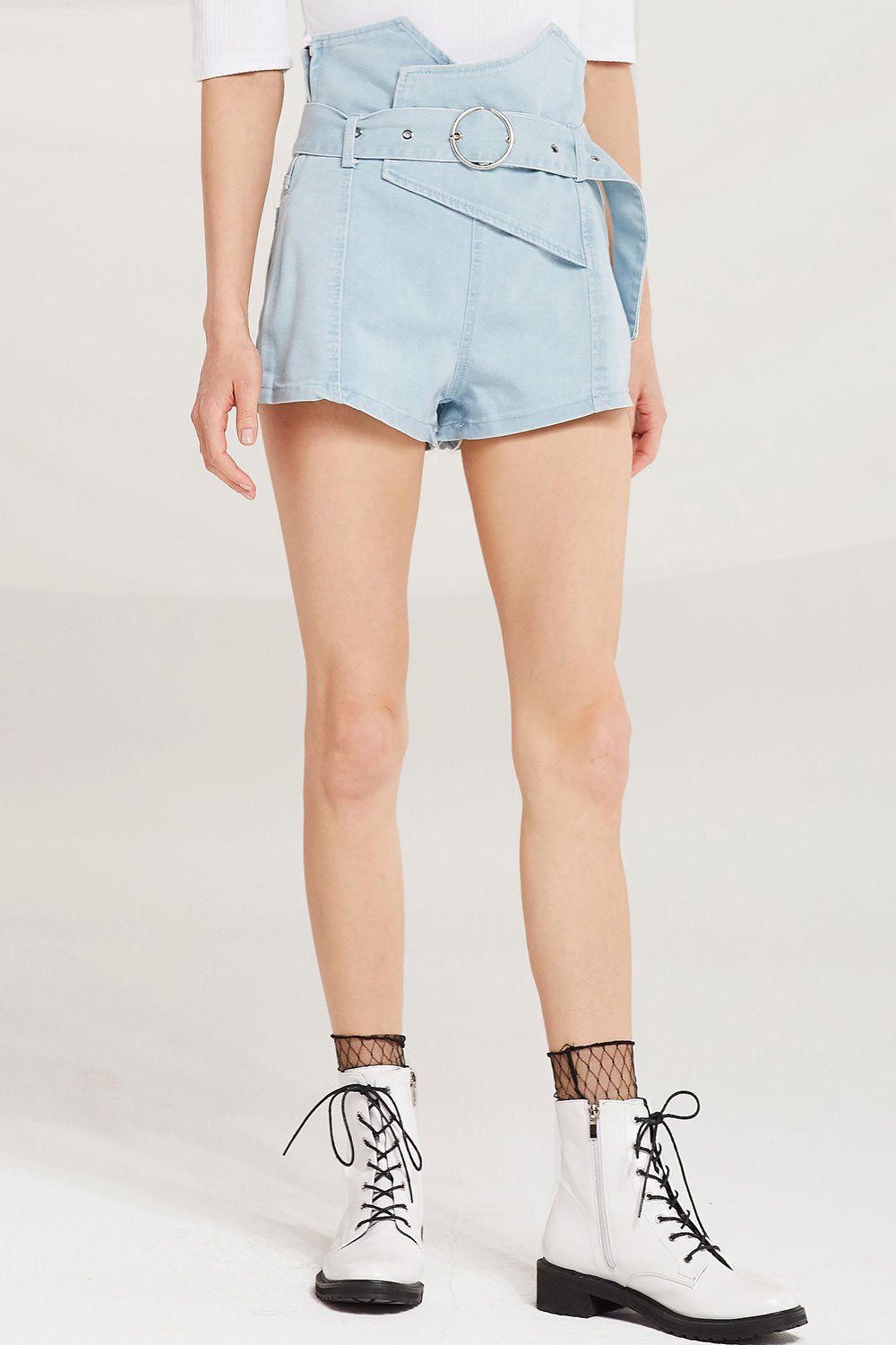 Harper Belted High Waist Shorts by STORETS