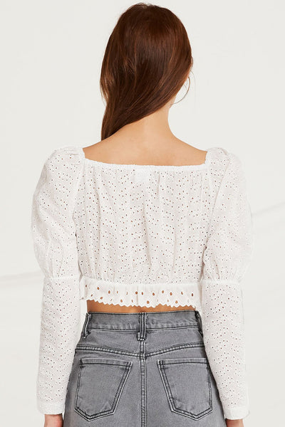 Landry Eyelet Lace Crop Top