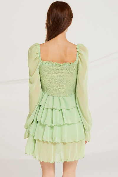 Serenity Chiffon Tiered Ruffle Dress