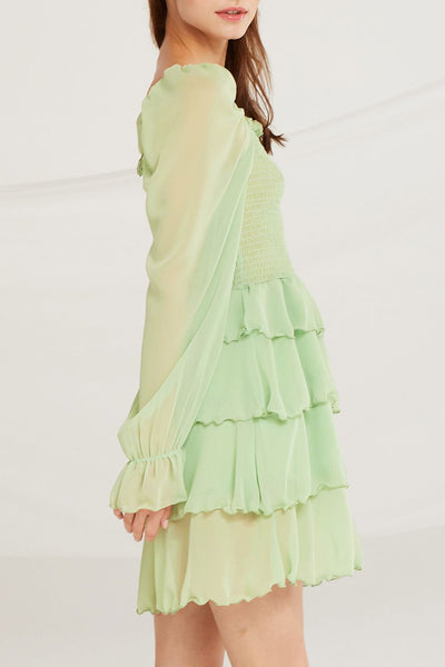 Serenity Chiffon Tiered Ruffle Dress