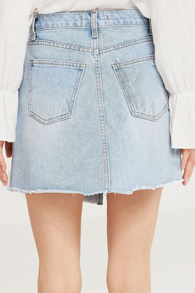 Chloe Criss Cross Denim Skirt