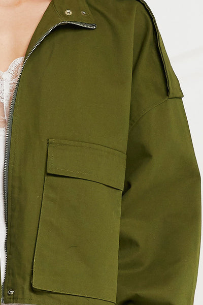 Jaelynn Cropped Utility Jacket