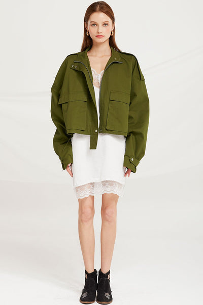 Jaelynn Cropped Utility Jacket