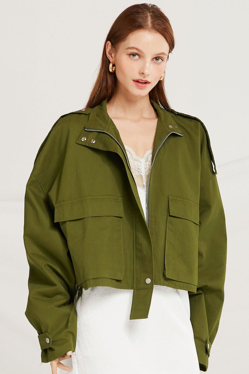 Jaelynn Cropped Utility Jacket by STORETS