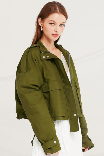 Jaelynn Cropped Utility Jacket