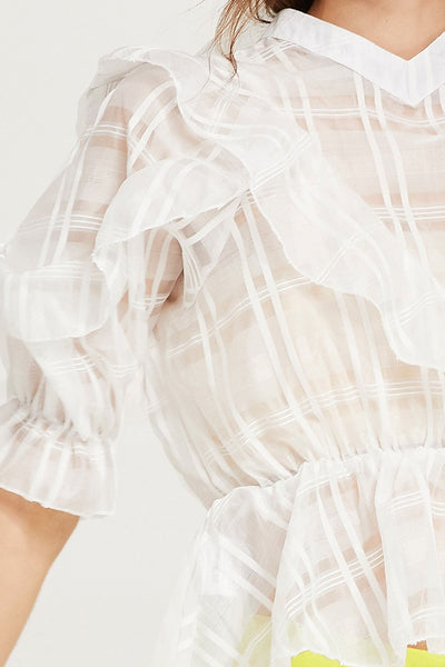 Nalani Plaid Organza Blouse