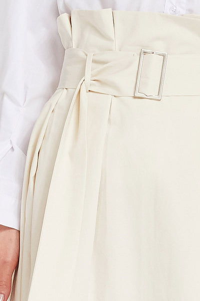 Analia Belted Paperbag Waist Skirt