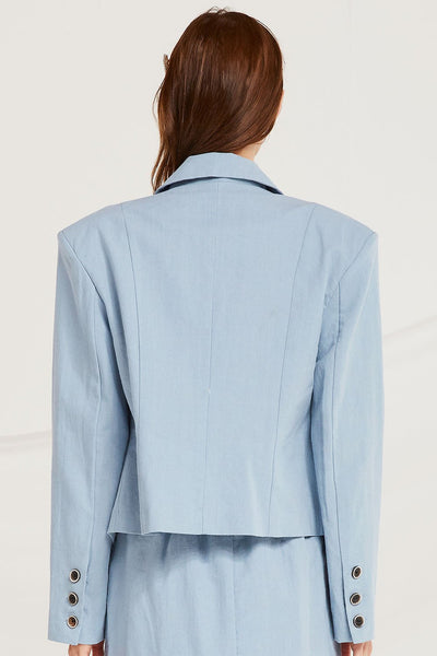 Hailee Linen Crop Jacket