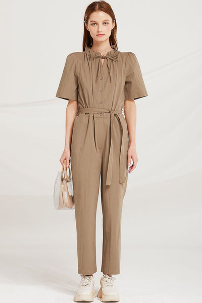 Laylah Drawstring Neck Jumpsuit