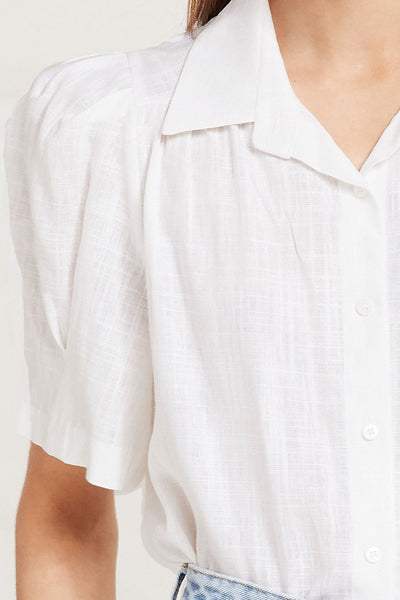 Louise Linen Puff Sleeve Shirt