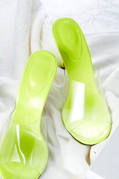 Clear Band Mule Heels