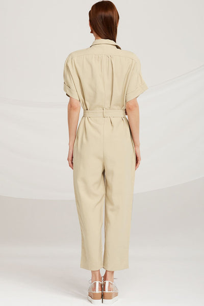 Amelia Belted Linen Jumpsuit