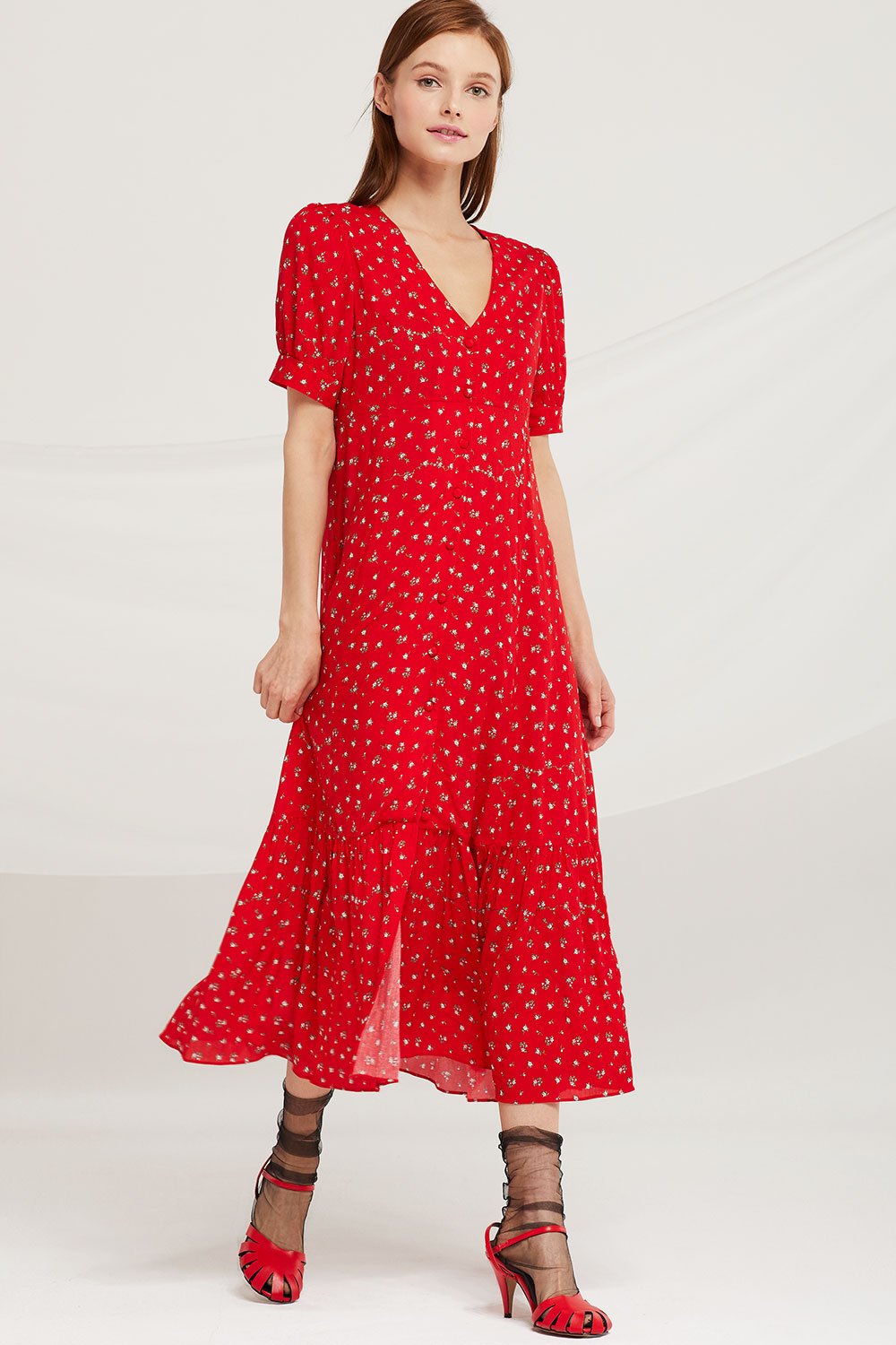 Harper Floral Long Dress by STORETS