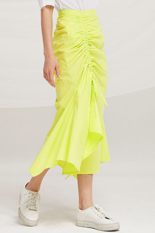 Everly Ruched Side Midi Skirt