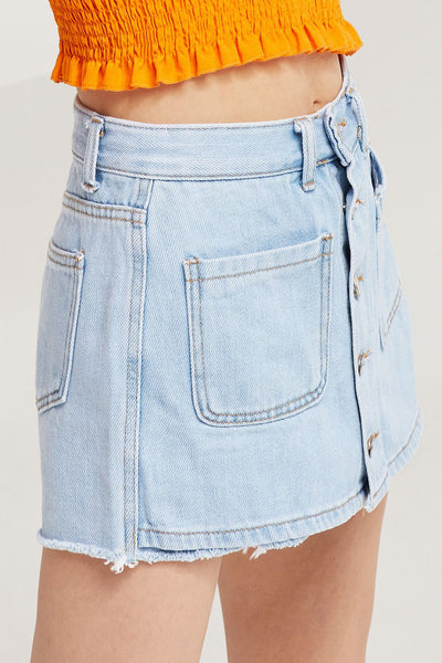 Serenity Pocket Denim Skort