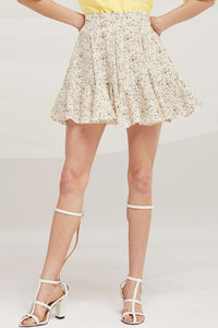 Eliana Floral Ruffled Hem Skort