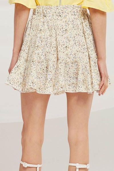 Eliana Floral Ruffled Hem Skort