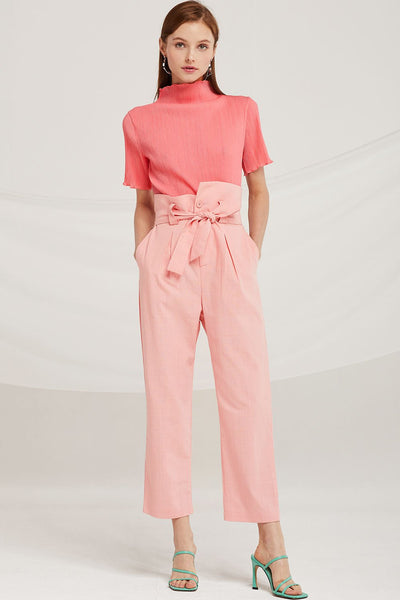 Melanie Asymmetric Paperbag Culotte Pants