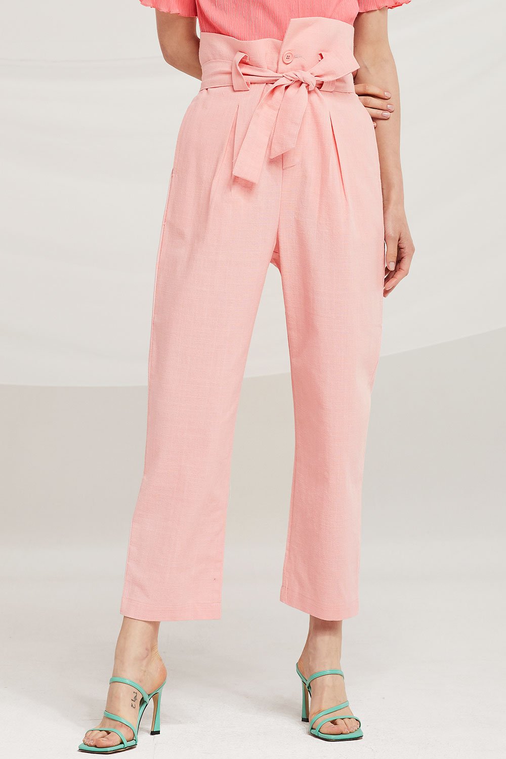 Melanie Asymmetric Paperbag Culotte Pants