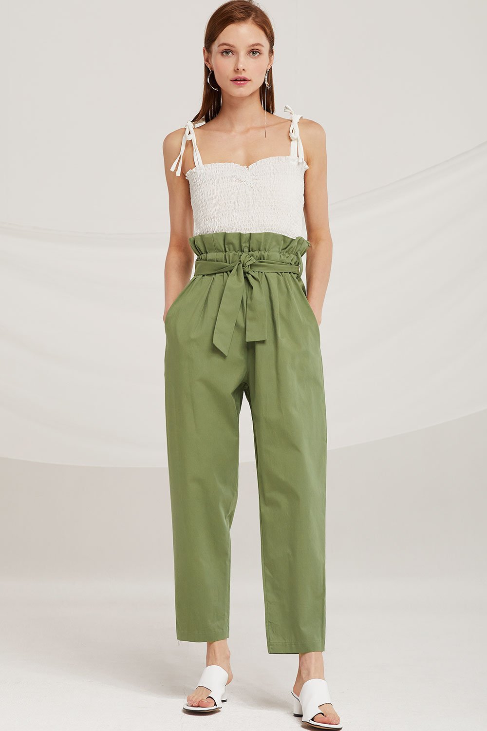 Willow Paperbag Belted Pants by STORETS