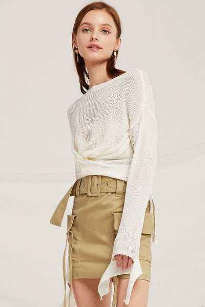 Bella Twist Front Knitted Jumper