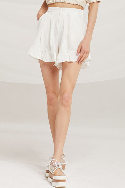 Jade Frill Hem Shorts by STORETS