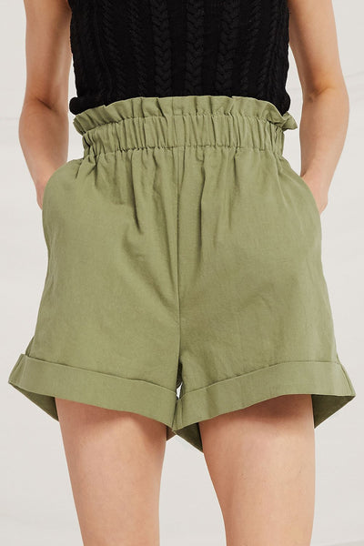 Madeline Paperbag Linen Shorts