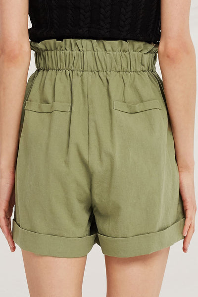 Madeline Paperbag Linen Shorts