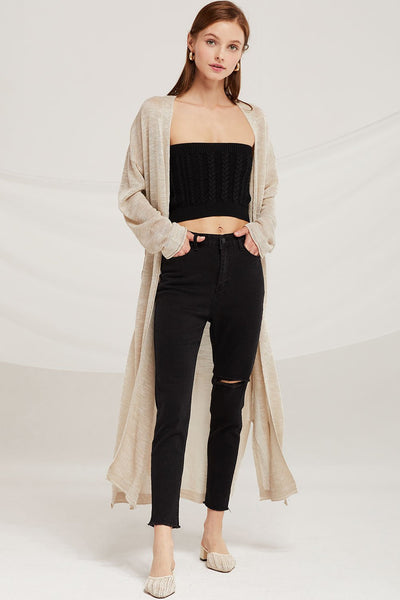 Hazel Summer Knit Long Cardigan by STORETS