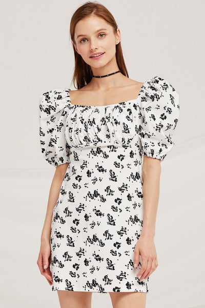 Chloe Square Neck Floral Dress