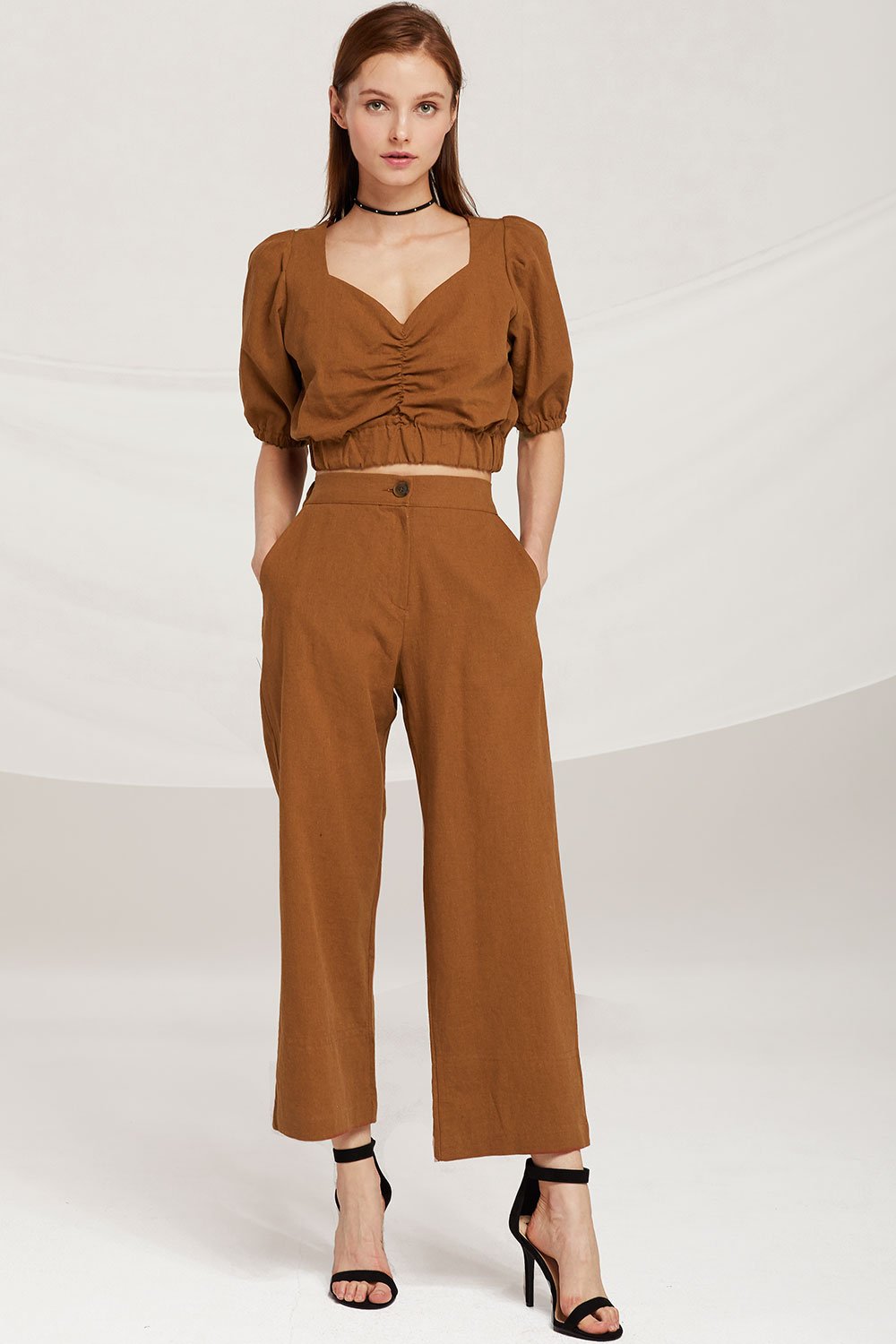 Maya Wide Leg Linen Pants by STORETS